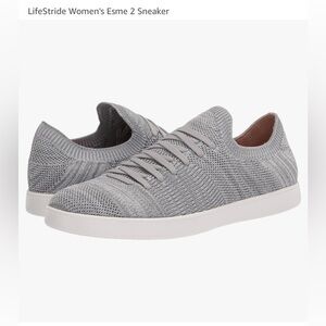 Life Stride Gray Sneakers Lightweight Knit